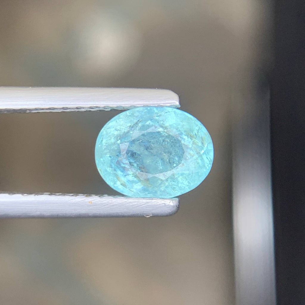 1.33 Carat Natural Loose Paraiba Tourmaline Oval Cut Mozambique Gemstone