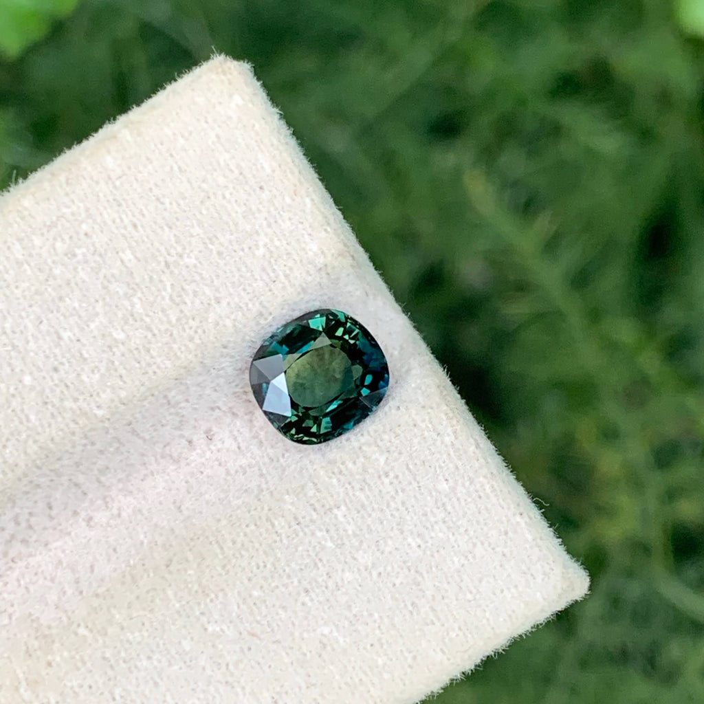 1.60 Carat Teal Sapphire Cushion Cut