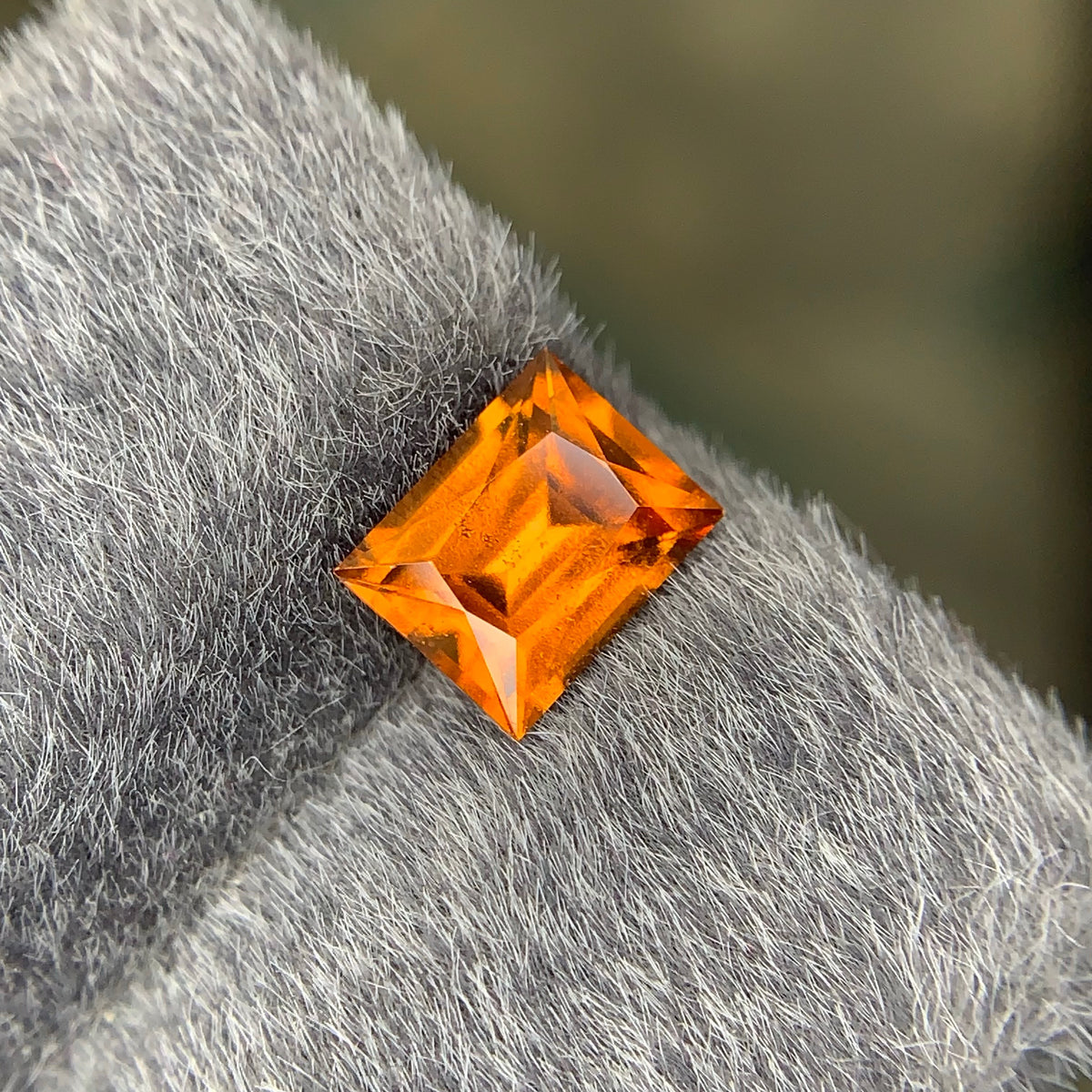 1.65 Carat Hessonite Garnet Fancy Cut African Gemstone