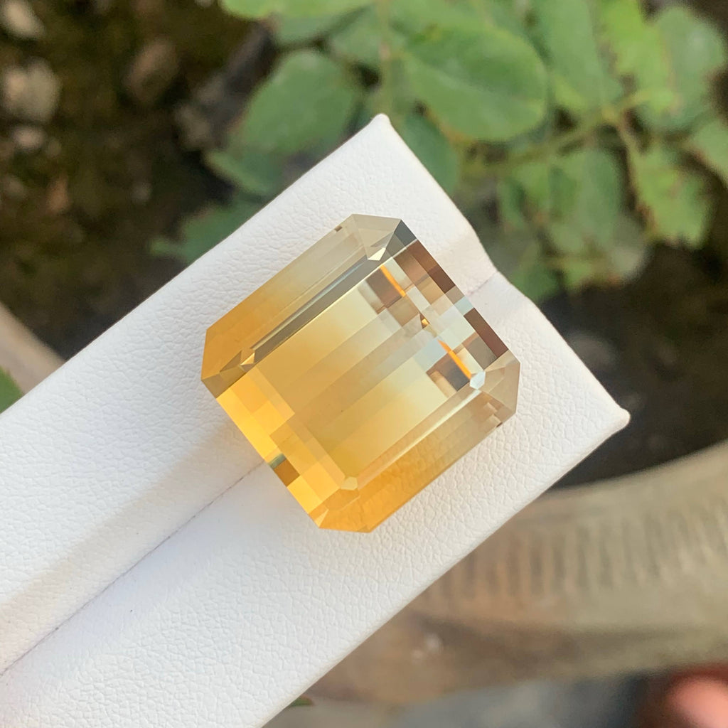 48.60 Carat Natural Loose Bicolor Color Citrine Asscher Cut African Gemstone