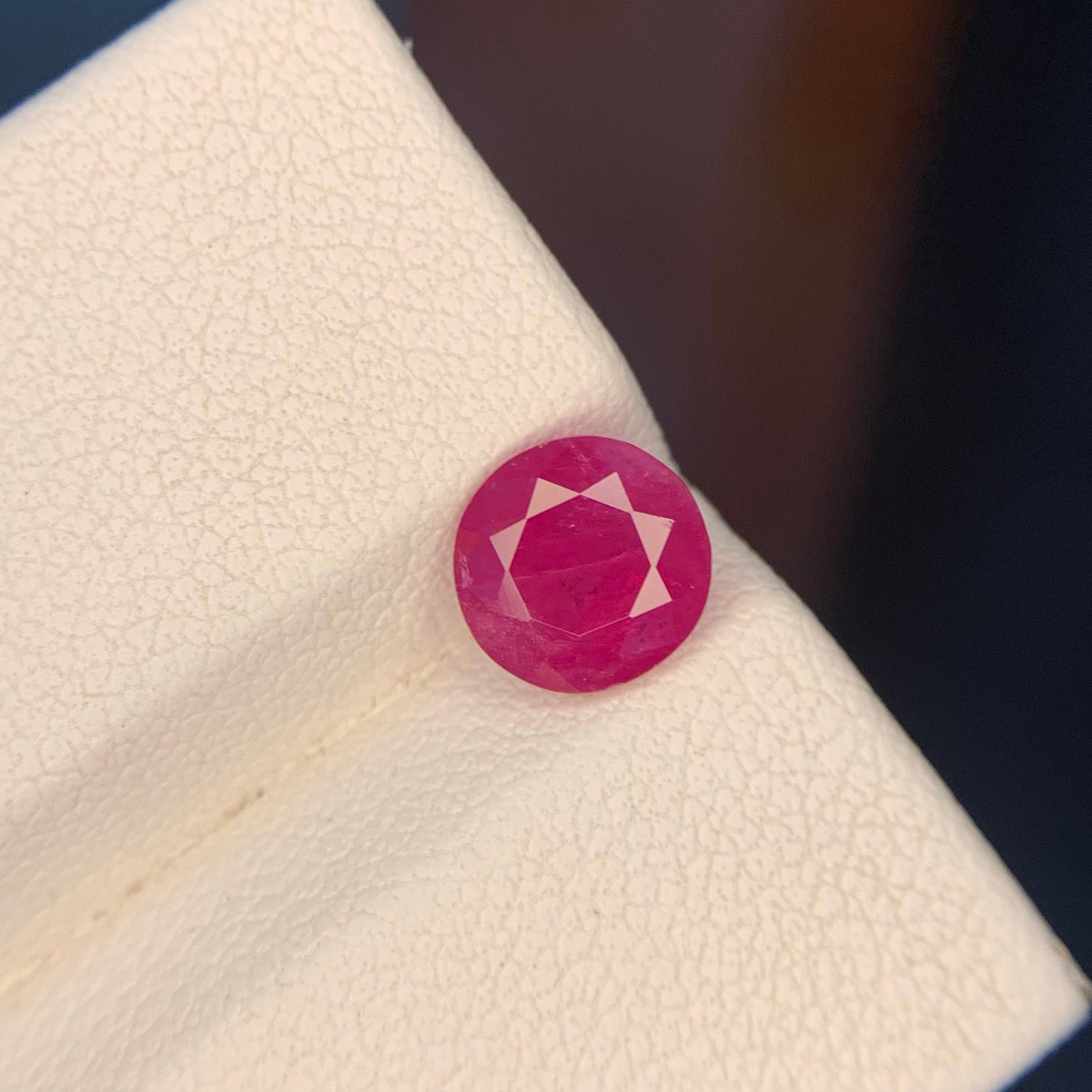 1.75 Carat Pinkish Red Round Ruby