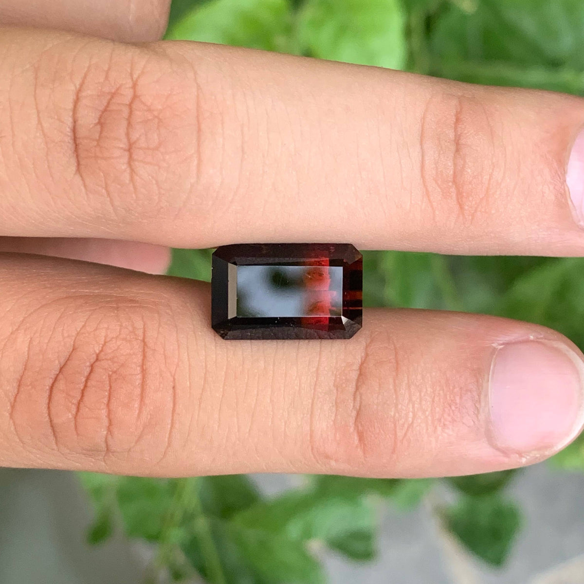 9.00 Carat Natural Loose Bicolor Tourmaline Stone Emerald Cut Afghan Gemstone