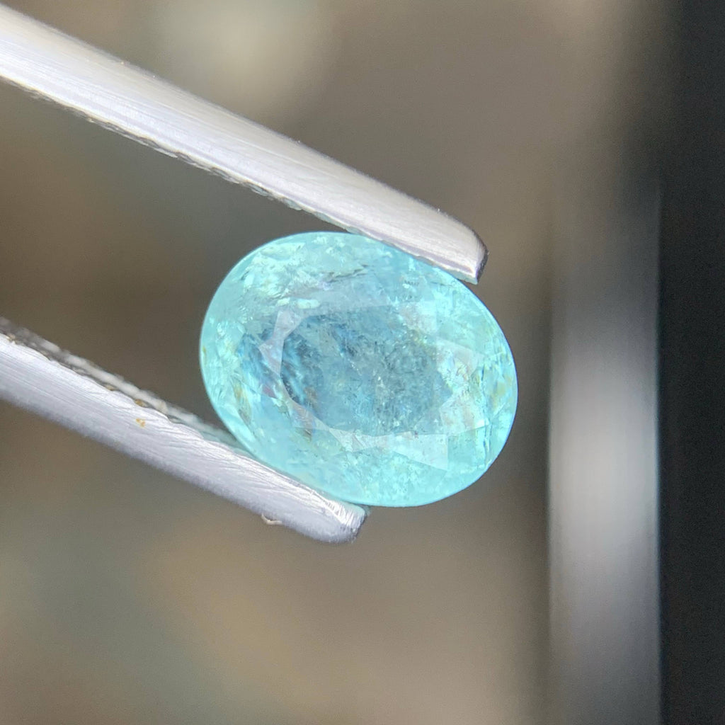 1.33 Carat Natural Loose Paraiba Tourmaline Oval Cut Mozambique Gemstone