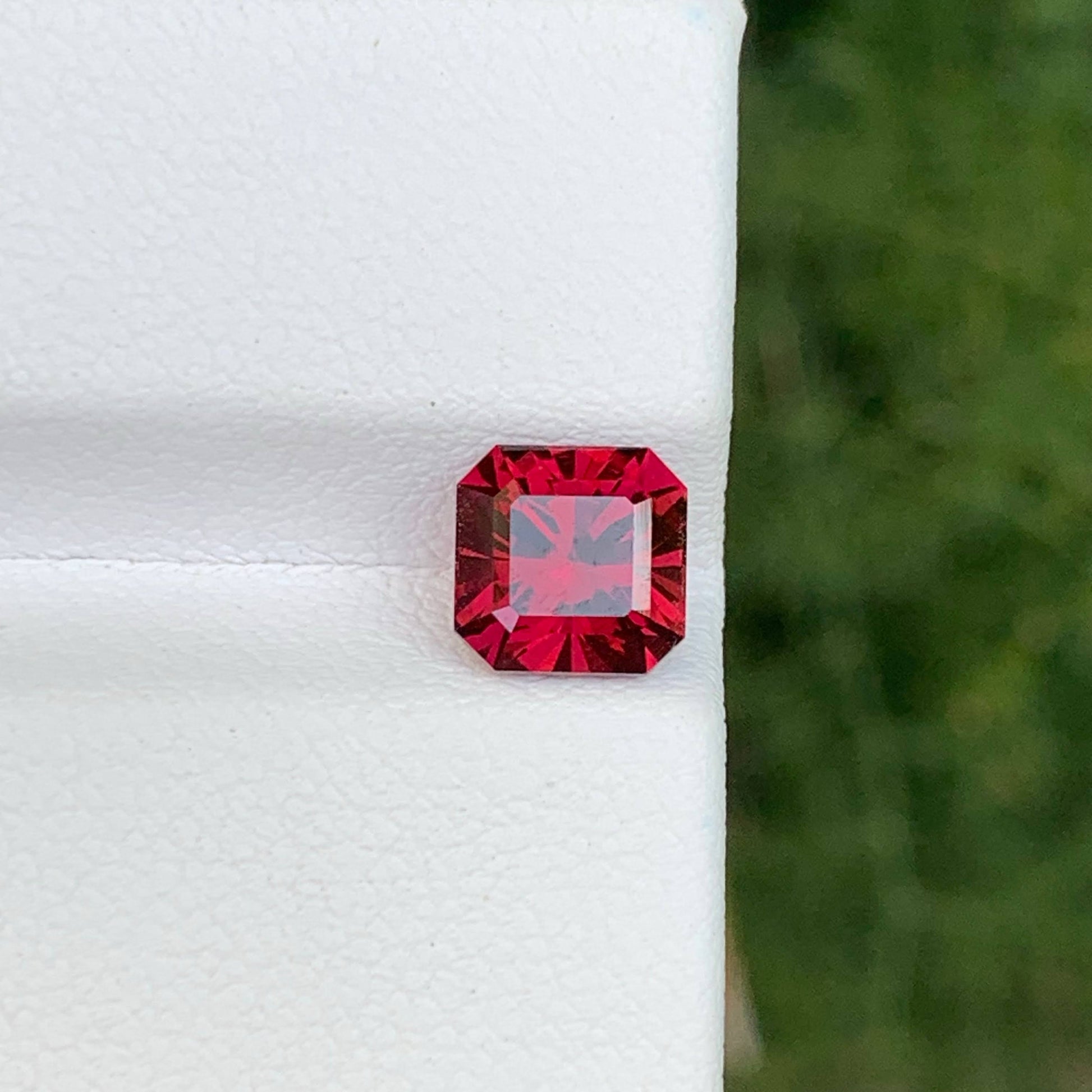 1.90 Carat Red Garnet Asscher Cut