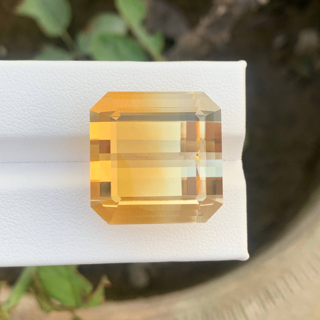 48.60 Carat Natural Loose Bicolor Color Citrine Asscher Cut African Gemstone