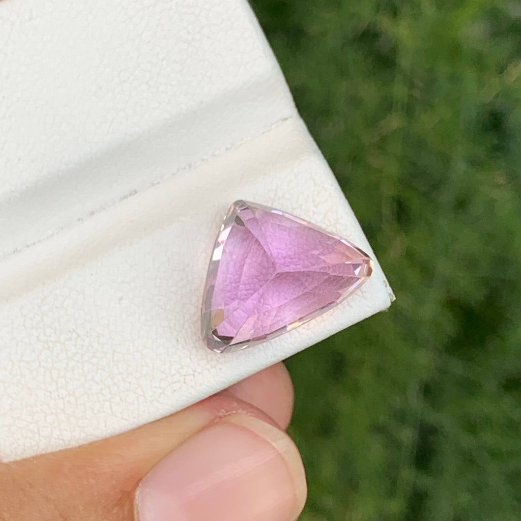9.80 Carat Trilliant Cut Kunzite