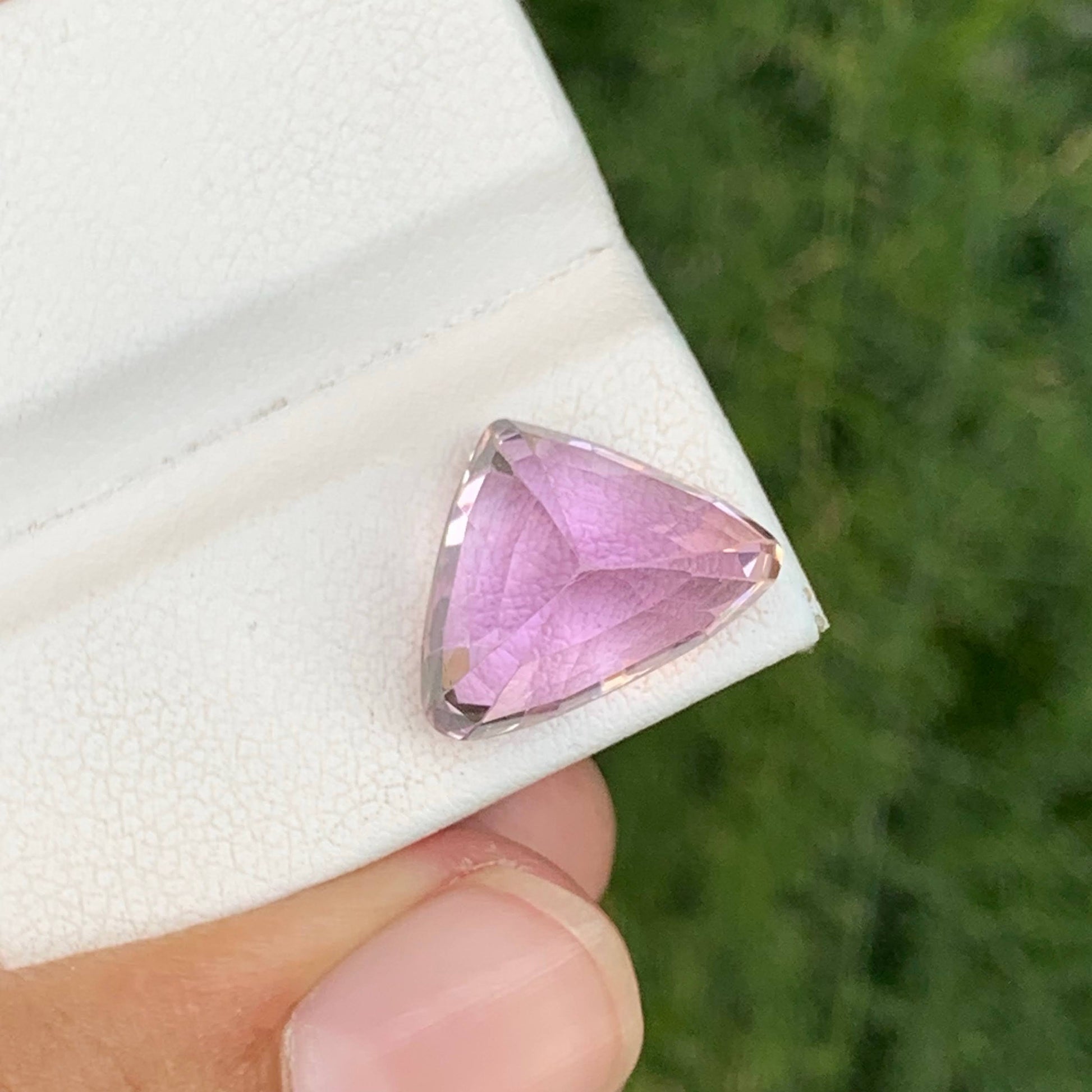 9.80 Carat Trilliant Cut Kunzite