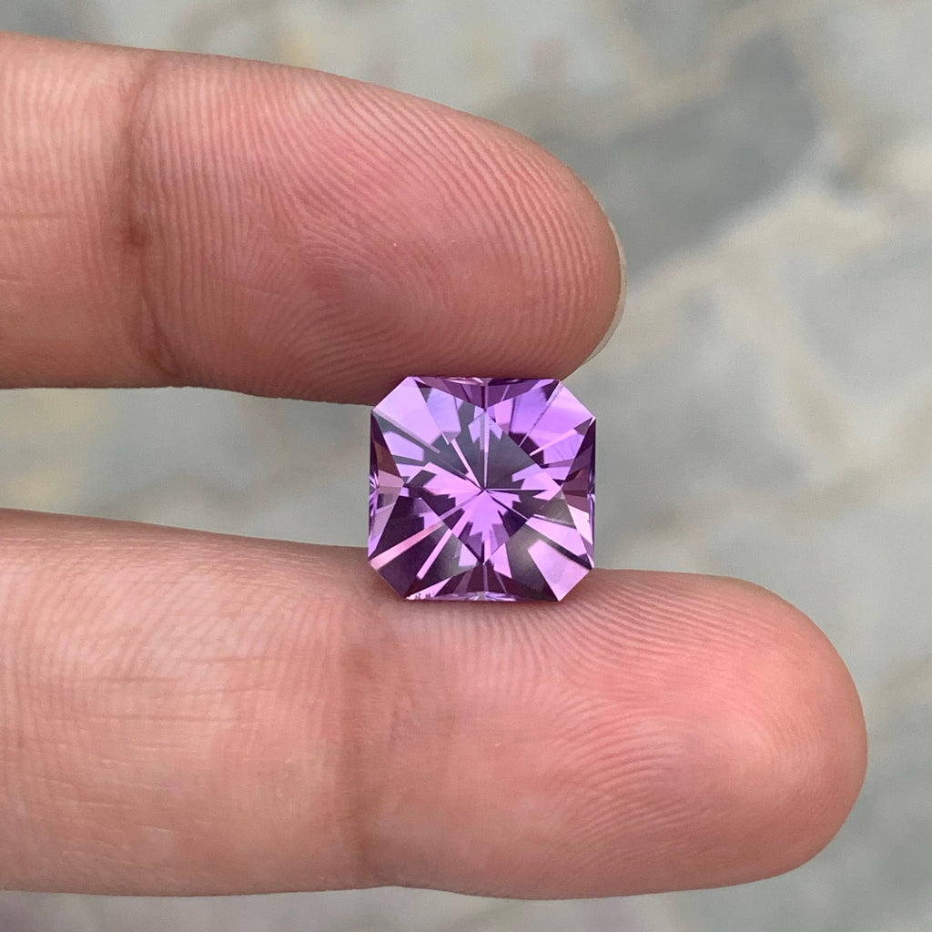 6.70 Carat Natural Loose Purple Amethyst Stone Fancy Cut Brazilian Gemstone