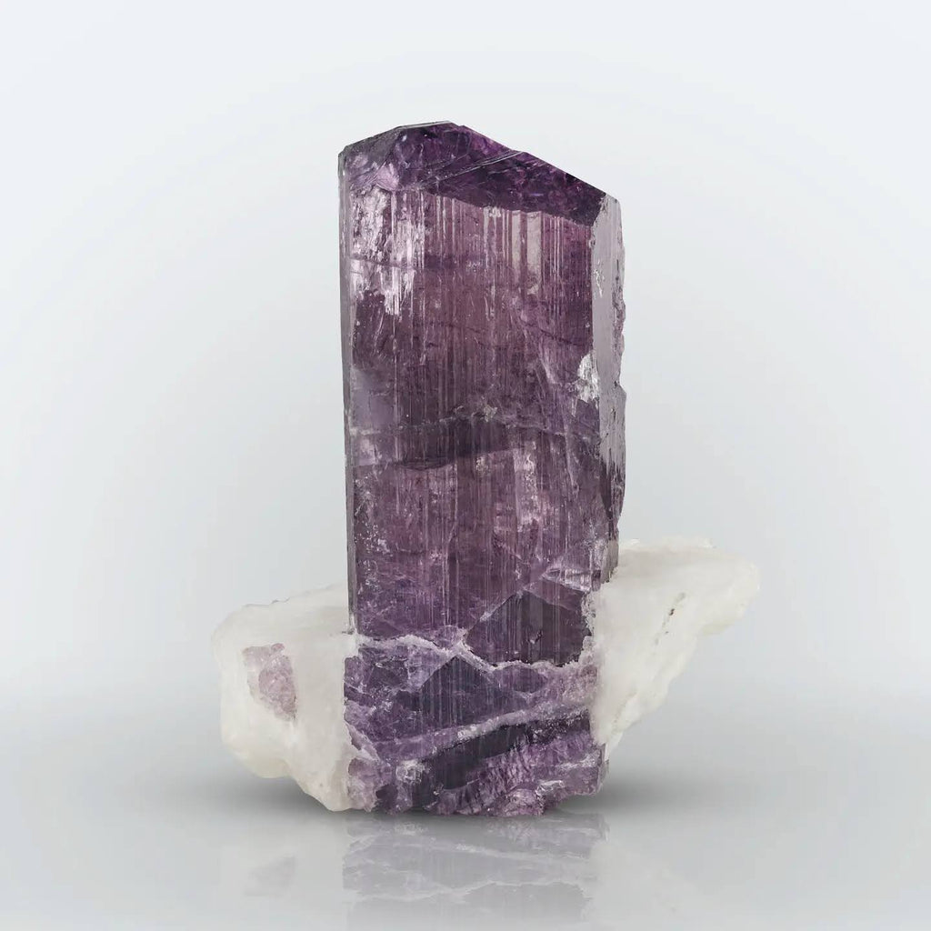 vibrant Purple color Scapolite crystal on Calcite  from Afghanistan