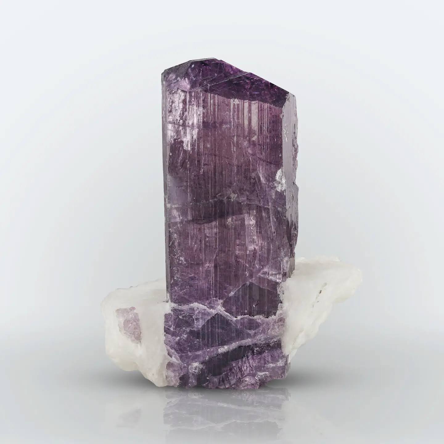 vibrant Purple color Scapolite crystal on Calcite  from Afghanistan