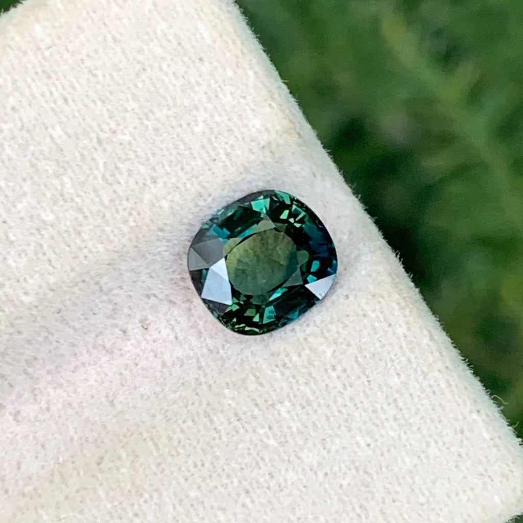1.60 Carat Teal Sapphire Cushion Cut