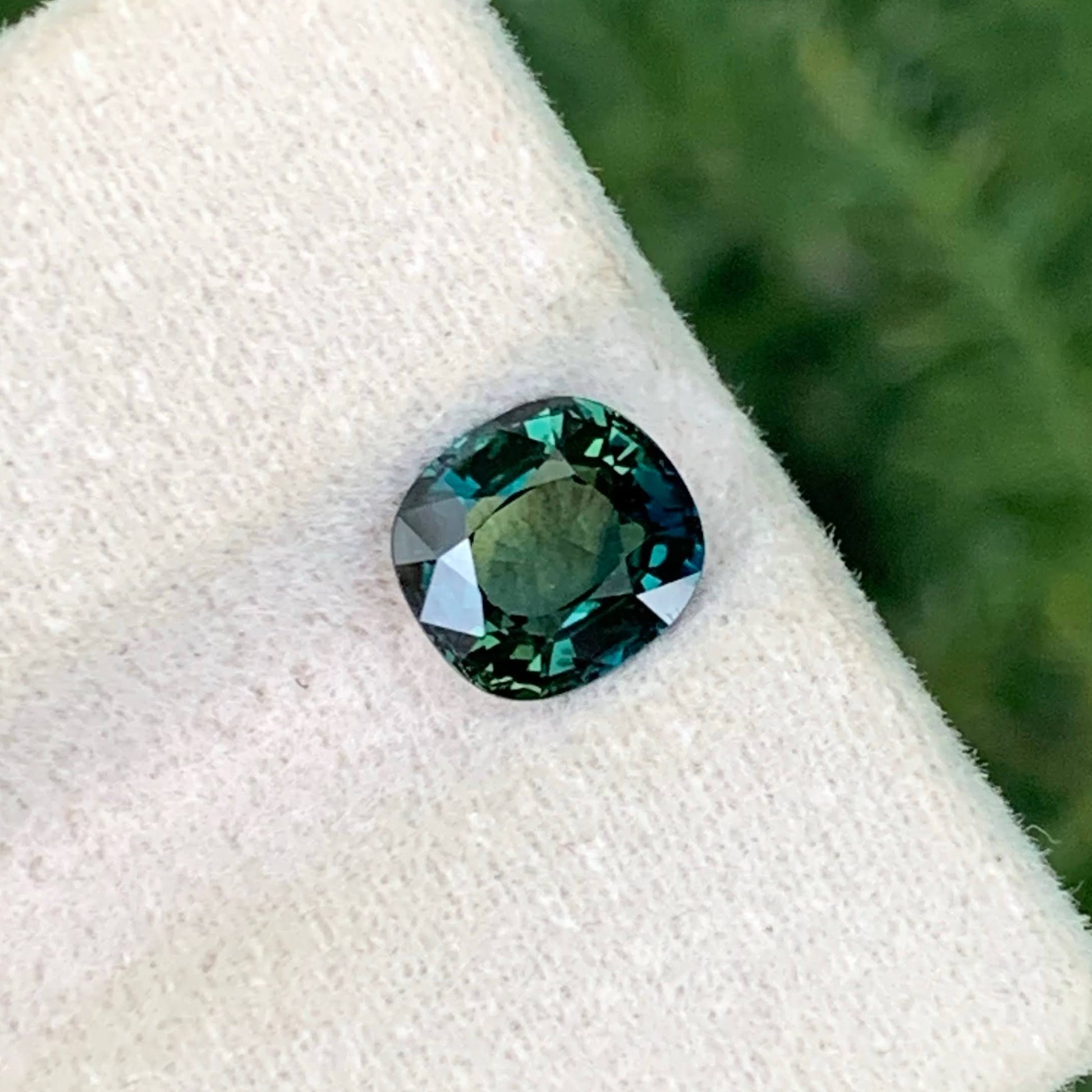 1.60 Carat Teal Sapphire Cushion Cut