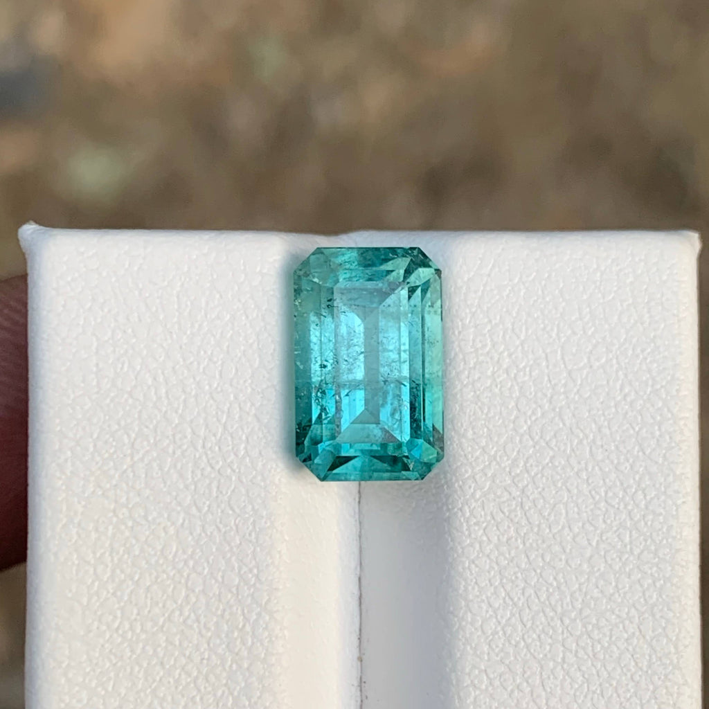 5.00 Carat Natural Loose Fine Quality Tourmaline Emerald Cut Afghan Gemstone