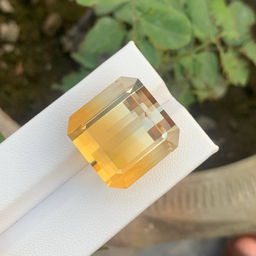 48.60 Carat Natural Loose Bicolor Color Citrine Asscher Cut African Gemstone