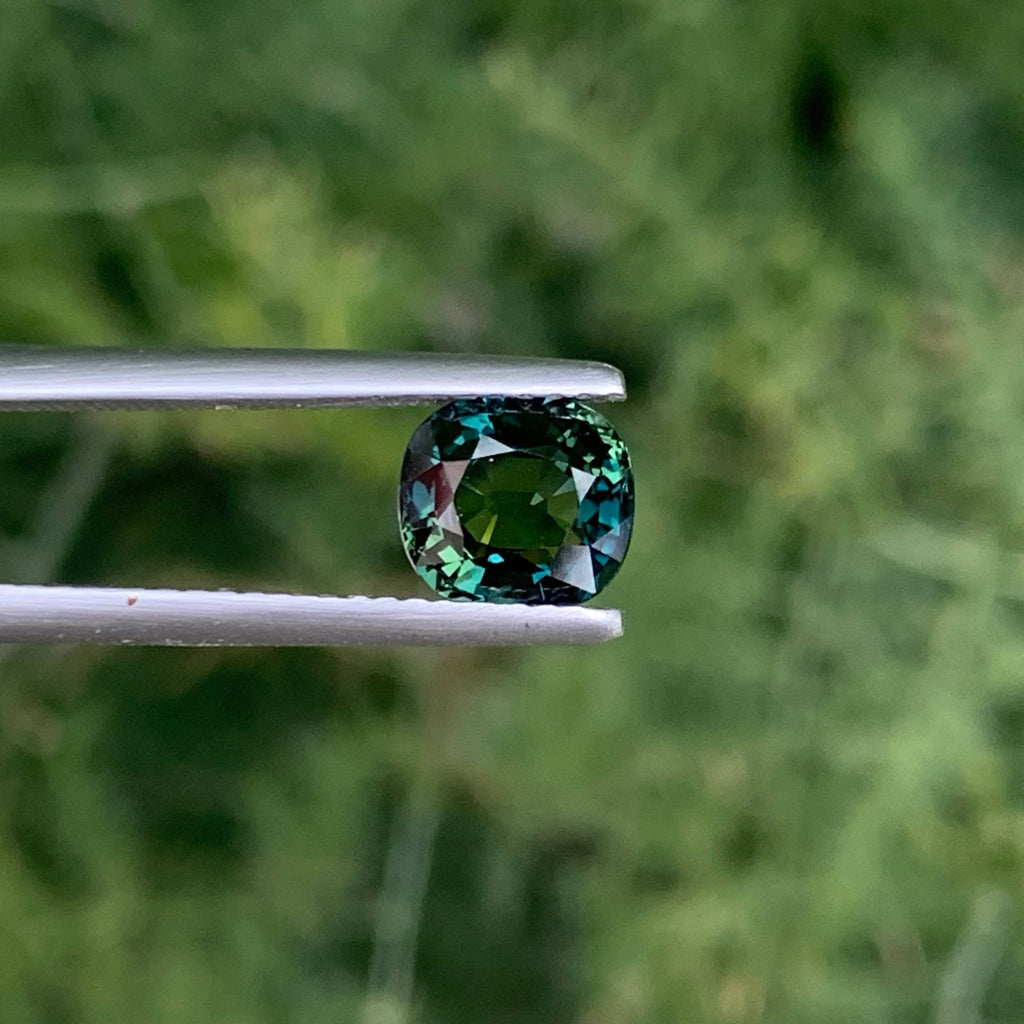 1.60 Carat Teal Sapphire Cushion Cut