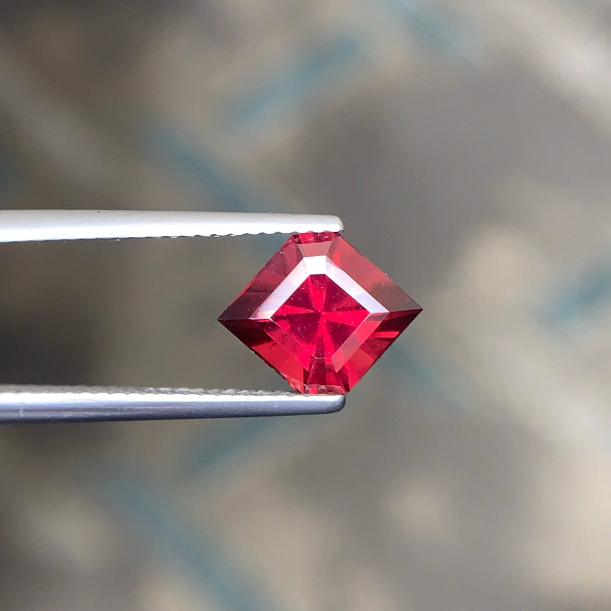 3.20 Carat Untreated Red Garnet Gemstone Fancy Cut Tanzania VVS Clarity
