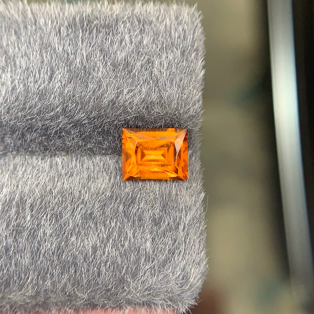 1.65 Carat Hessonite Garnet Fancy Cut African Gemstone