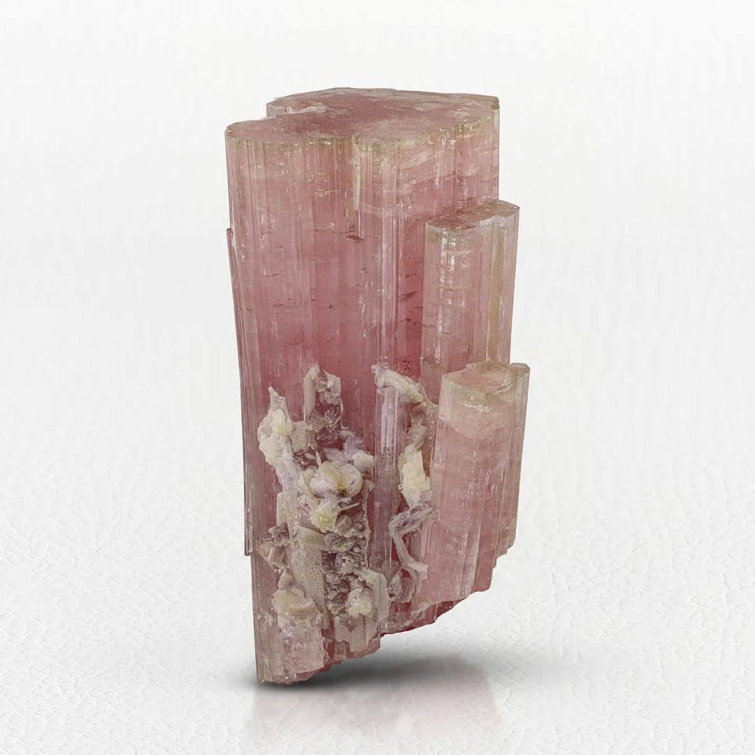 Pink Tourmaline with Lepidolite and Perfect Secondary Crystals from Afghanistan