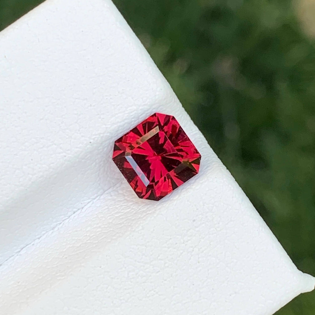 1.90 Carat Red Garnet Asscher Cut
