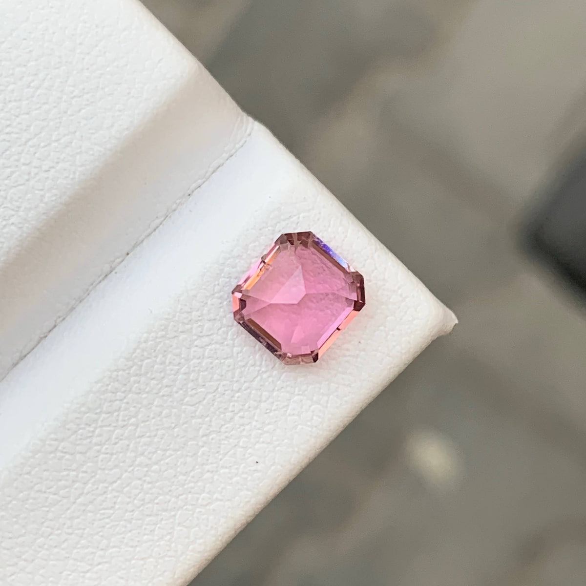 1.45 Carat Natural Loose Baby Pink Color Tourmaline Asscher Cut Afghan Gemstone