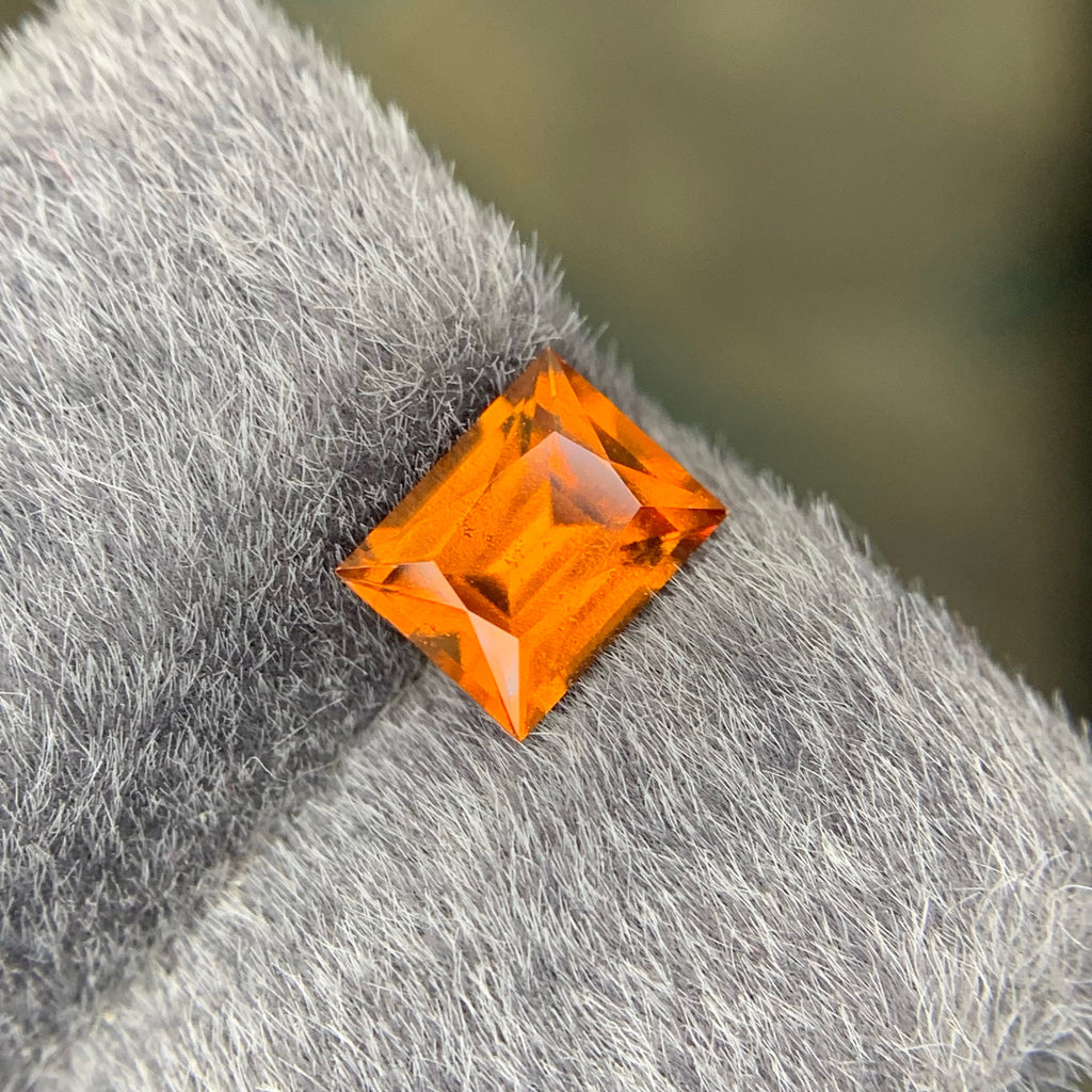 1.65 Carat Hessonite Garnet Fancy Cut African Gemstone