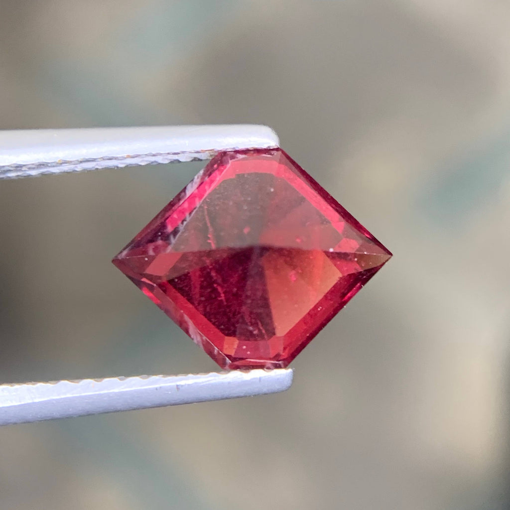 3.20 Carat Untreated Red Garnet Gemstone Fancy Cut Tanzania VVS Clarity