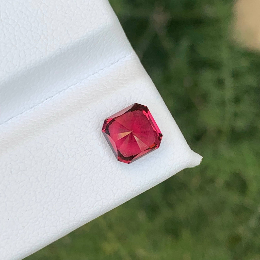 1.90 Carat Red Garnet Asscher Cut