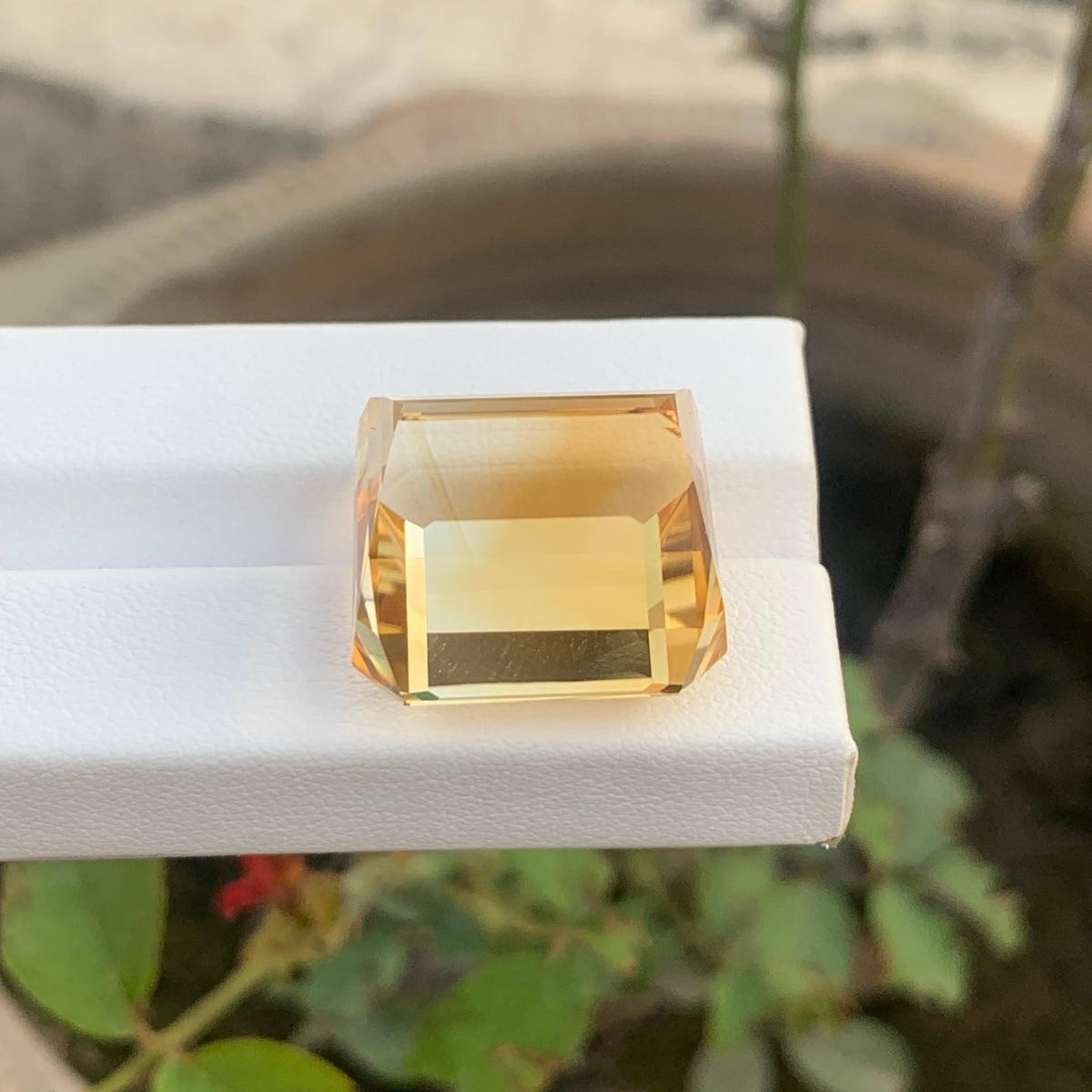 48.60 Carat Natural Loose Bicolor Color Citrine Asscher Cut African Gemstone