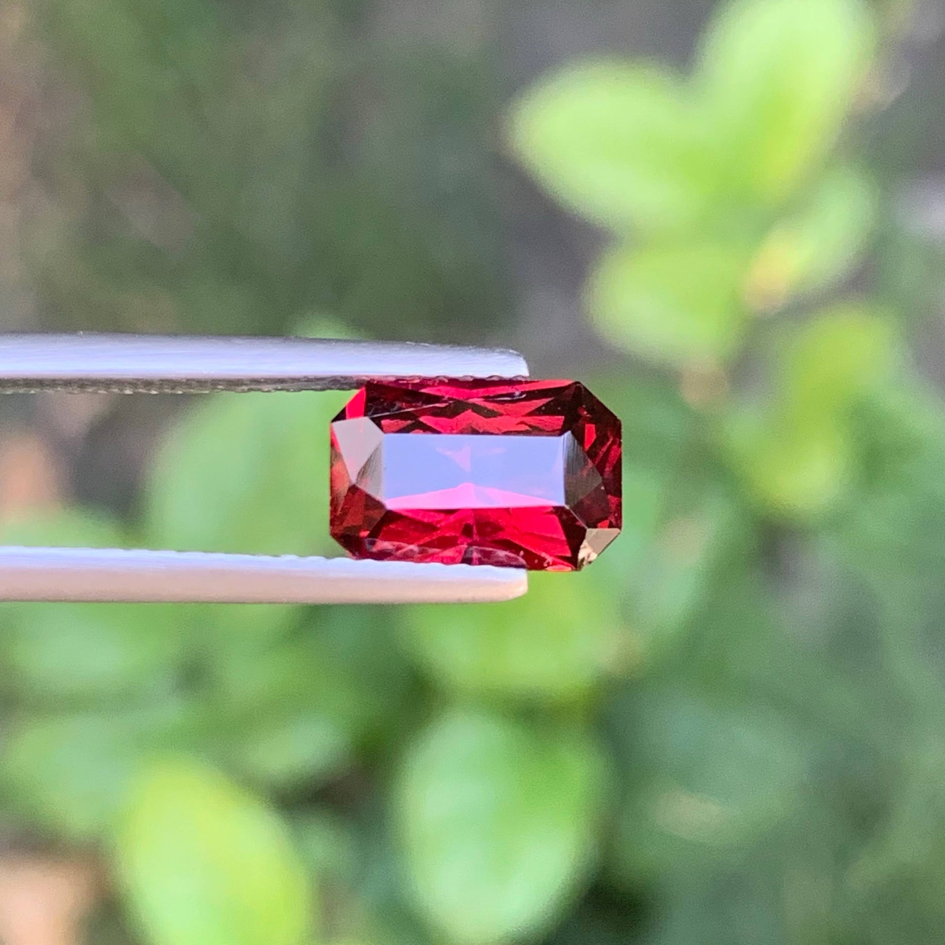 2.80 Carat Red Garnet Cushion Cut