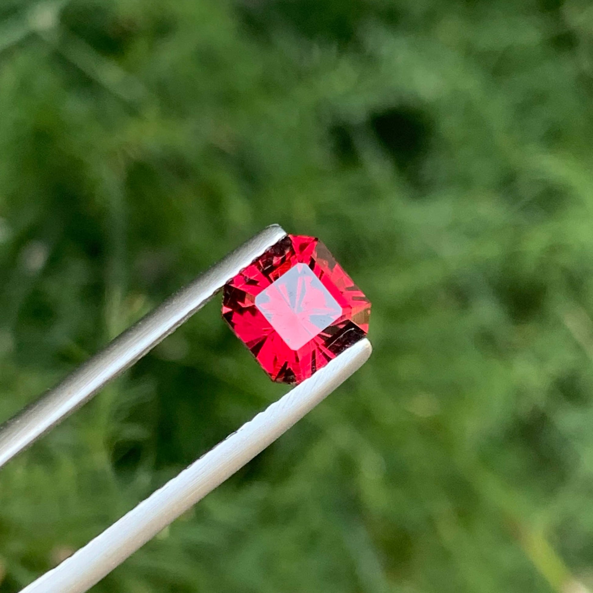 1.90 Carat Red Garnet Asscher Cut