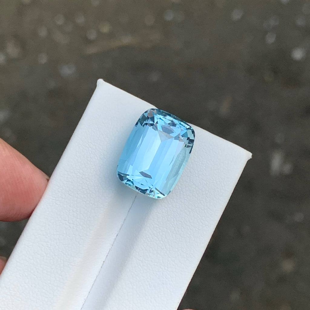 17.80 Carat Sky Blue Topaz Cushion Cut Africa Loupe Clean Untreated