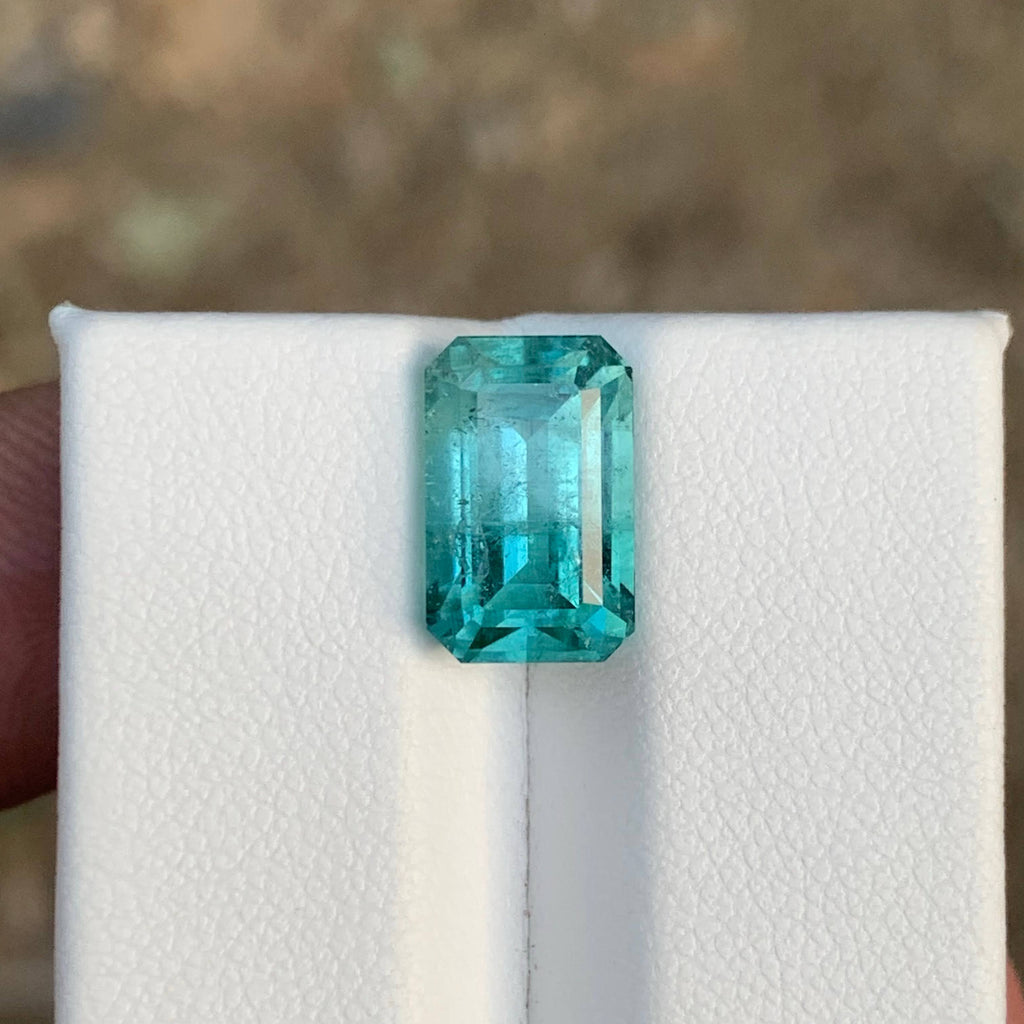 5.00 Carat Natural Loose Fine Quality Tourmaline Emerald Cut Afghan Gemstone