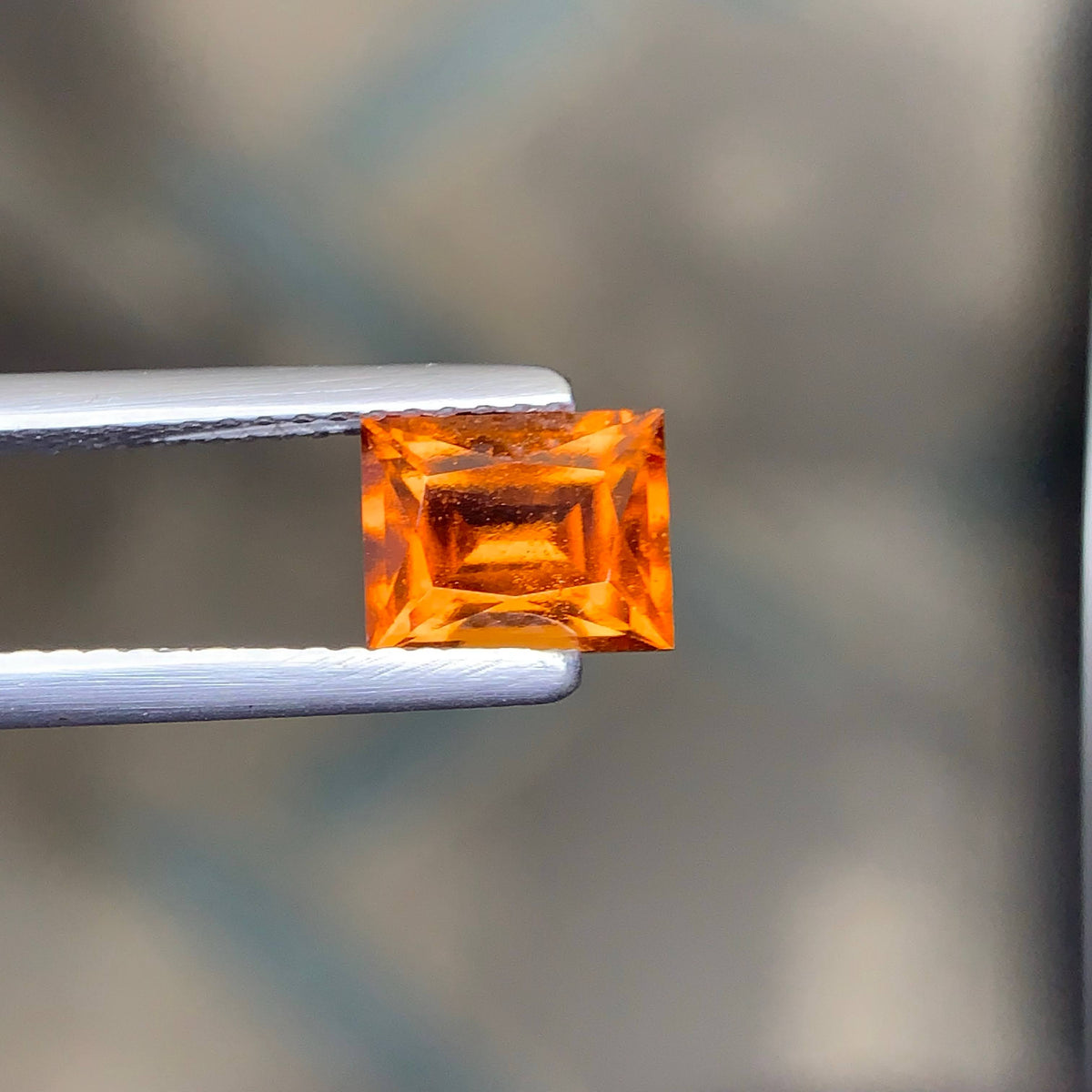 1.65 Carat Hessonite Garnet Fancy Cut African Gemstone