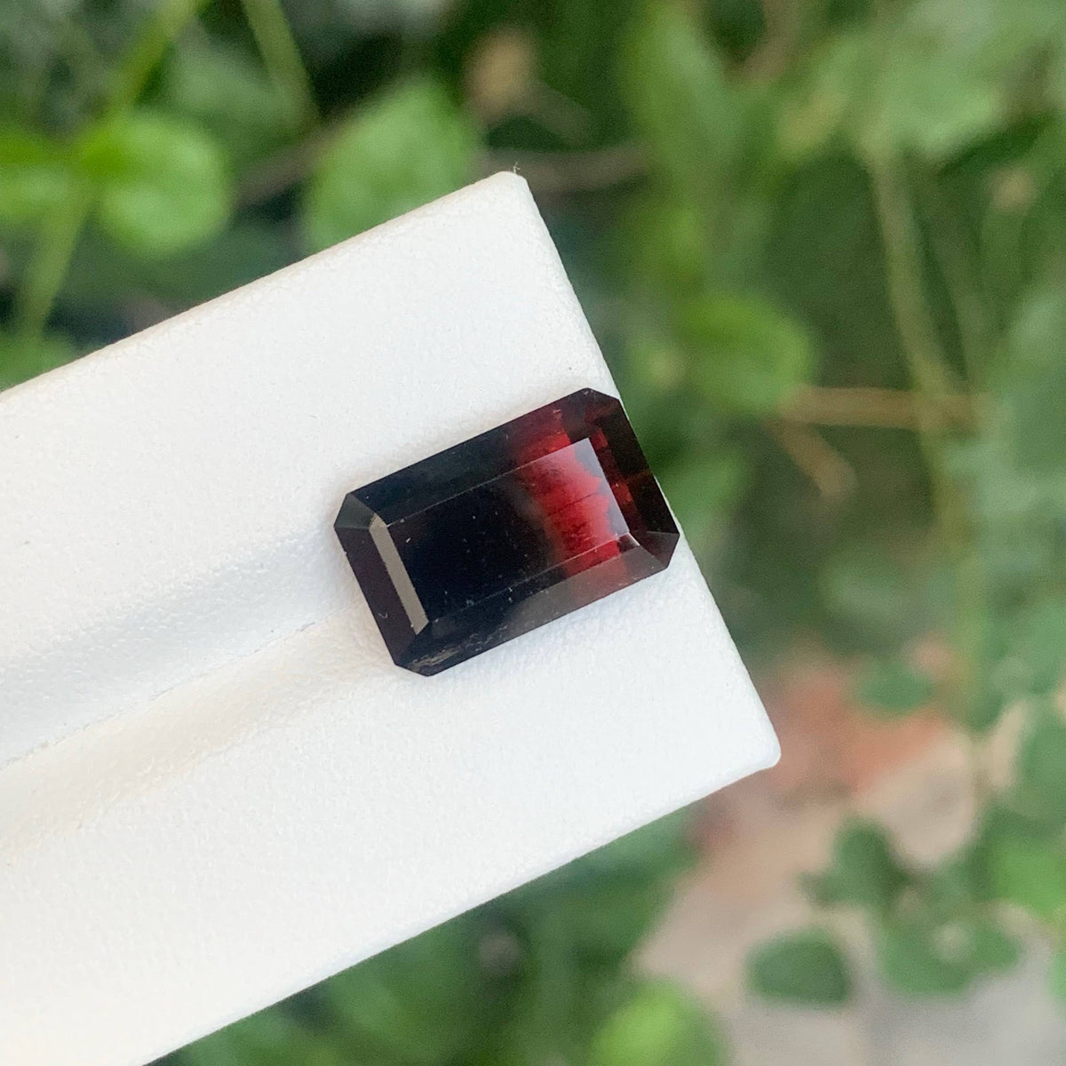 9.00 Carat Natural Loose Bicolor Tourmaline Stone Emerald Cut Afghan Gemstone