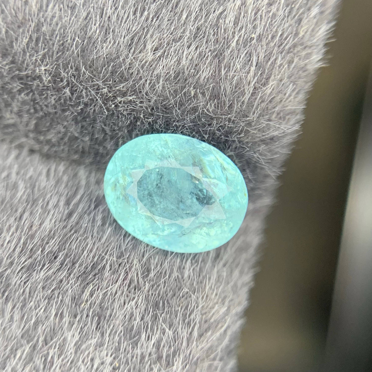 1.33 Carat Natural Loose Paraiba Tourmaline Oval Cut Mozambique Gemstone