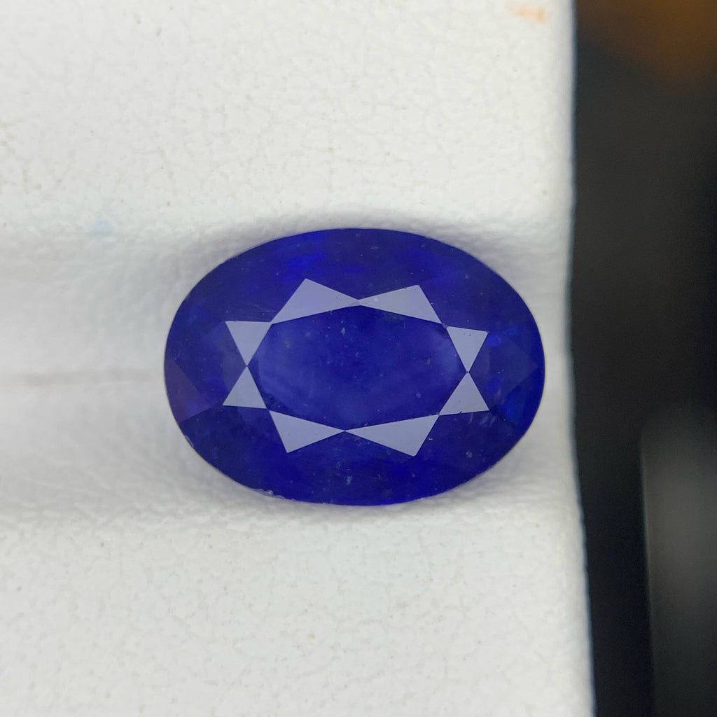 3.50 Carat Royal Blue Sapphire Stone Oval Cut Natural Sri Lanka Gemstone