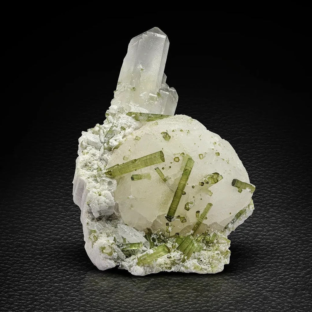 Rare Pollucite Crystal with Quartz and Tourmaline from Pakistan