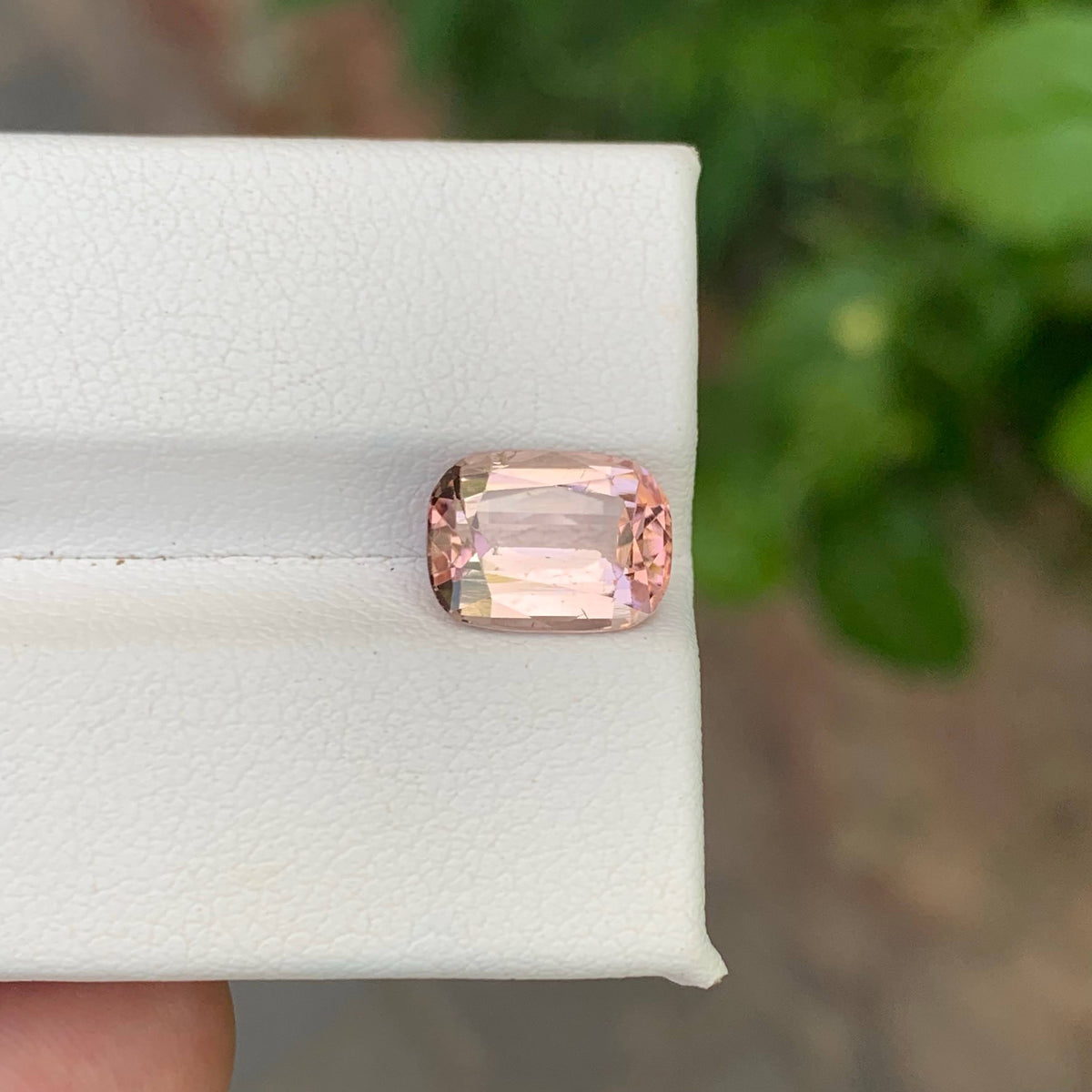2.60 Carat Natural Loose Pink Tourmaline Stone Cushion Cut African Gemstone