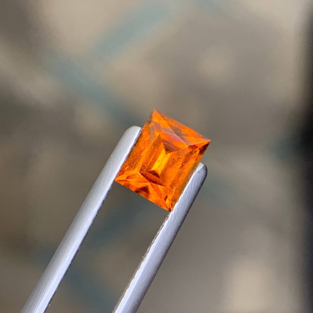 1.65 Carat Hessonite Garnet Fancy Cut African Gemstone