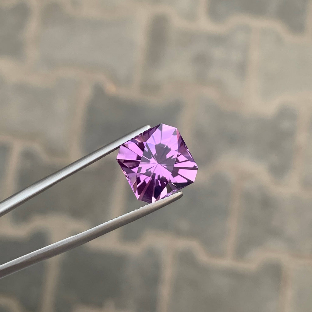 6.70 Carat Natural Loose Purple Amethyst Stone Fancy Cut Brazilian Gemstone