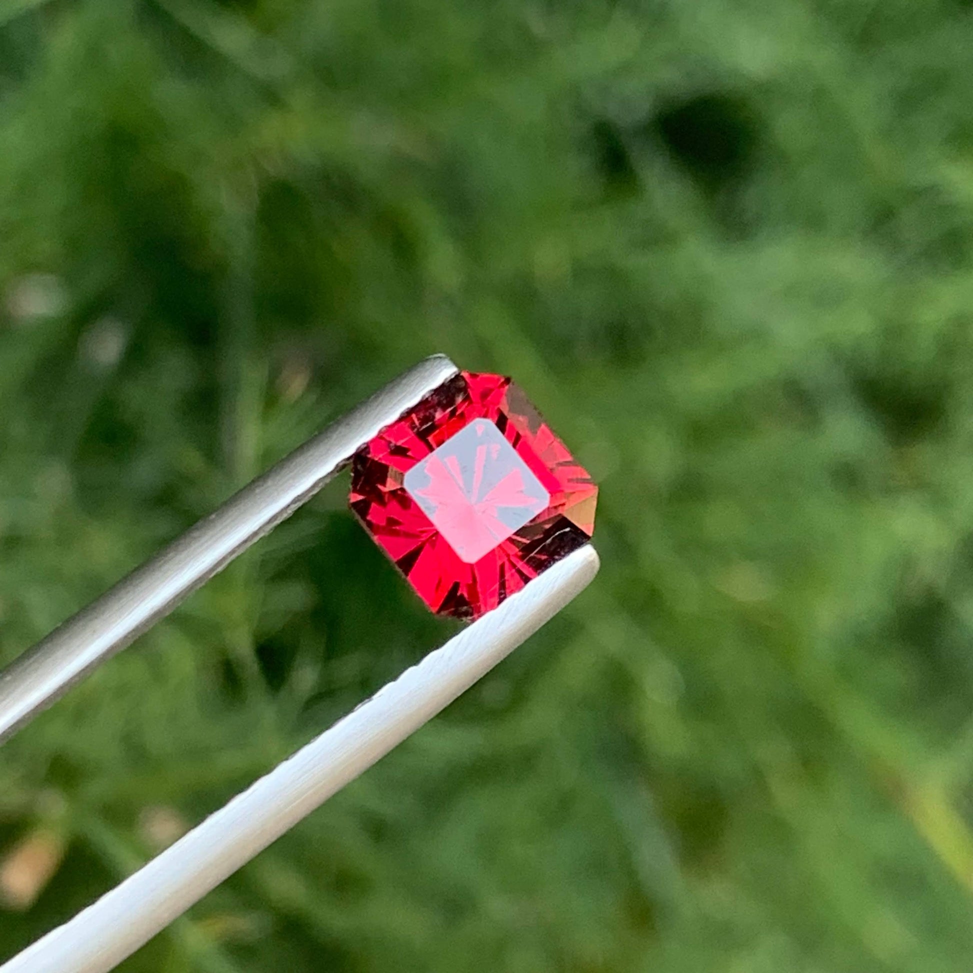 1.90 Carat Red Garnet Asscher Cut