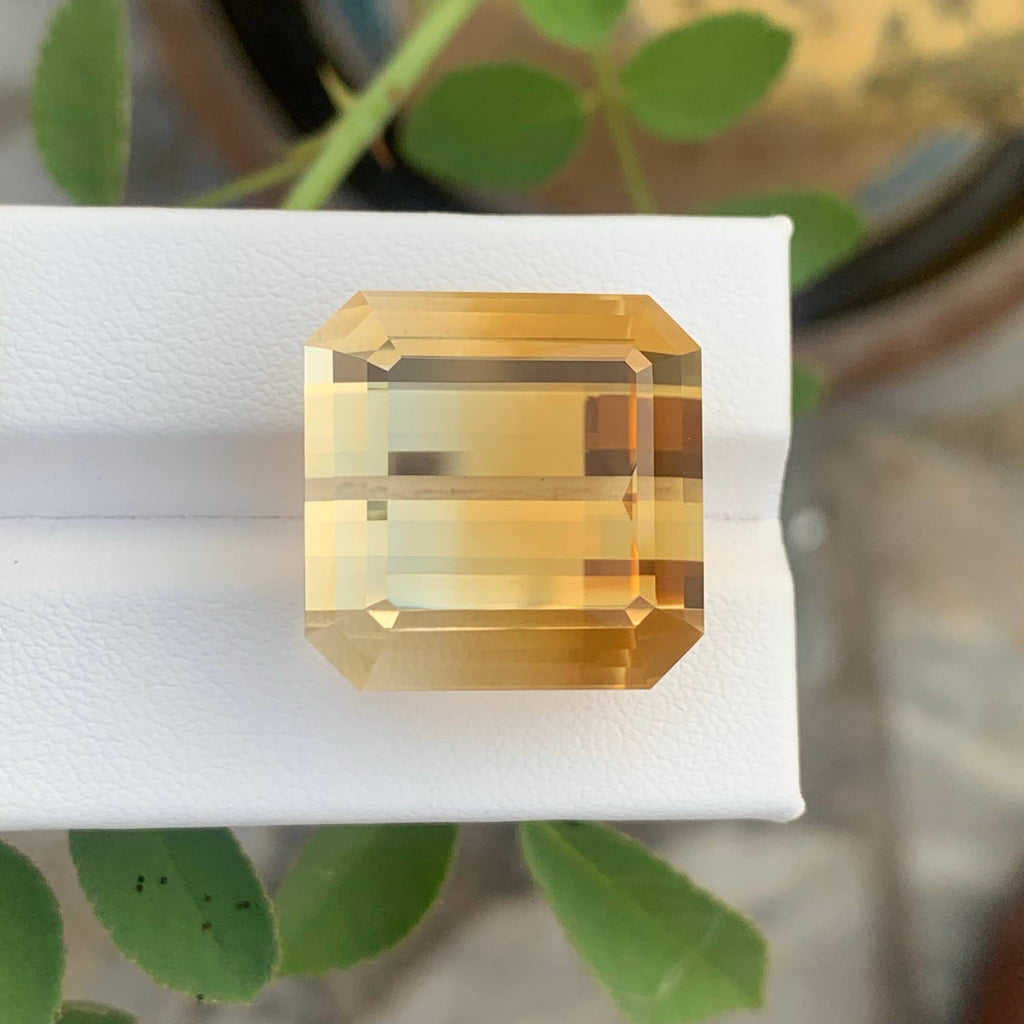 48.60 Carat Natural Loose Bicolor Color Citrine Asscher Cut African Gemstone