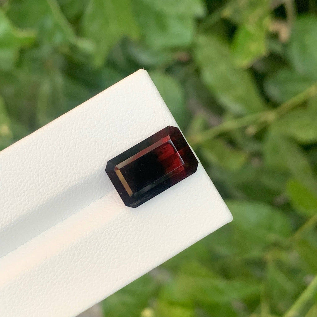 9.00 Carat Natural Loose Bicolor Tourmaline Stone Emerald Cut Afghan Gemstone