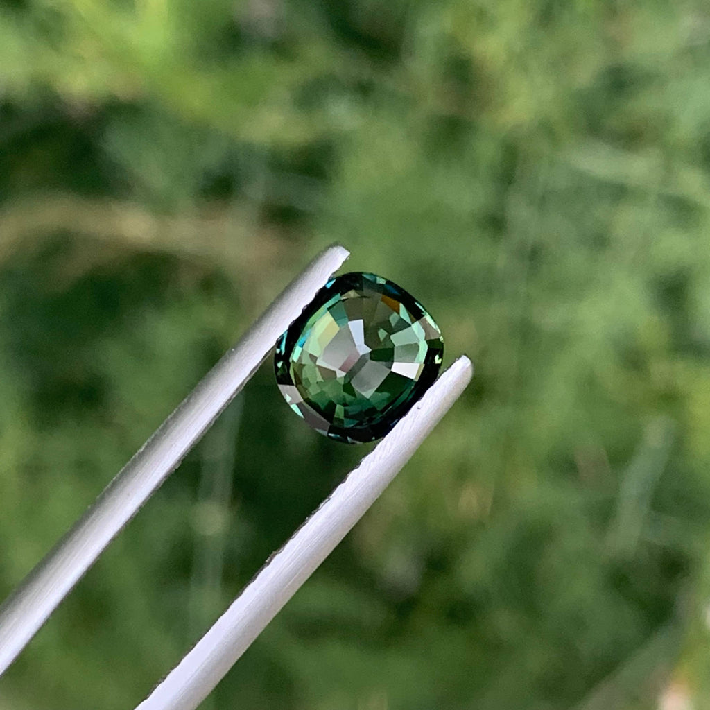 1.60 Carat Teal Sapphire Cushion Cut