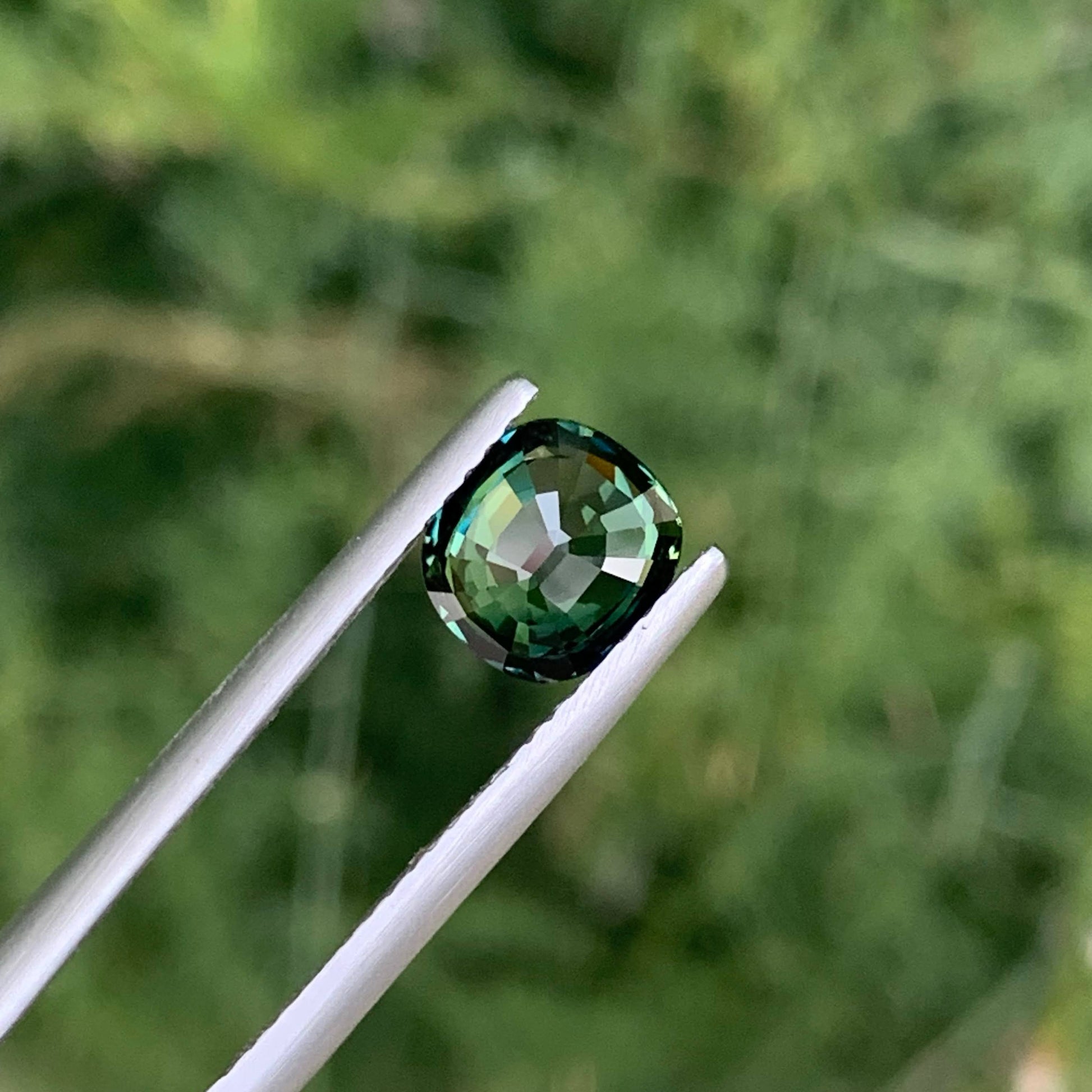 1.60 Carat Teal Sapphire Cushion Cut