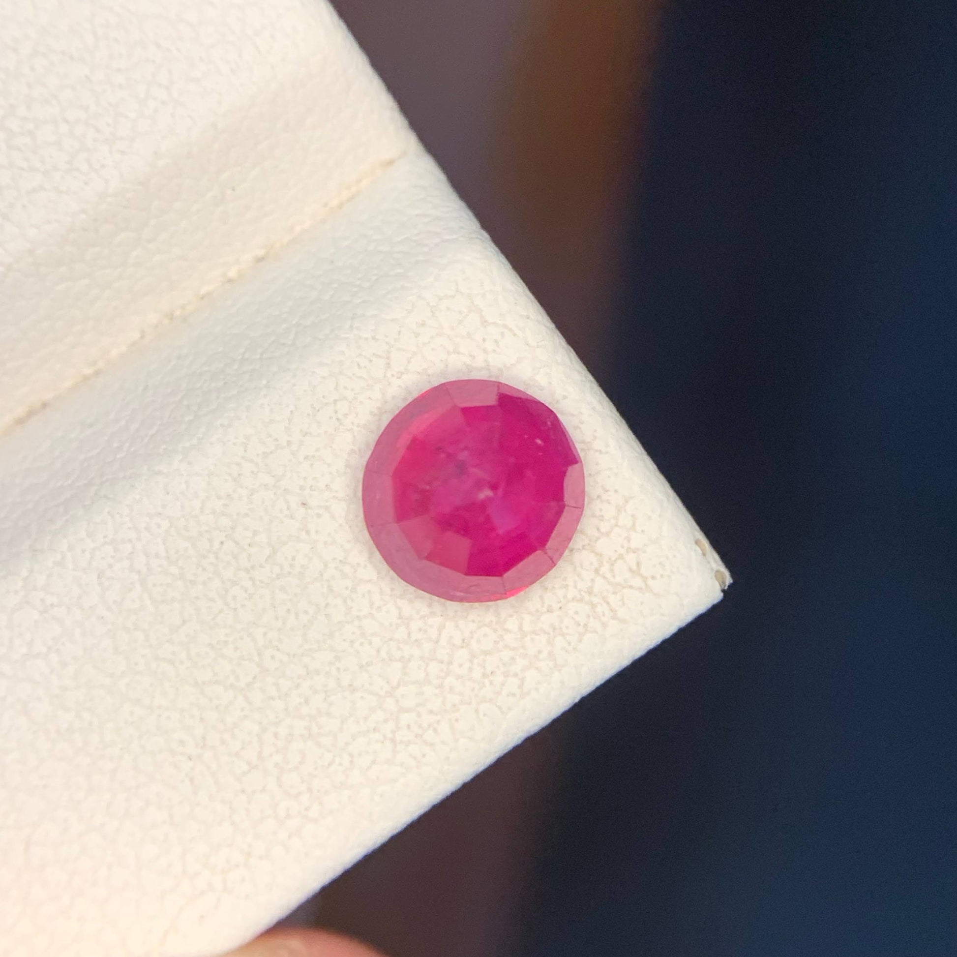 1.75 Carat Pinkish Red Round Ruby