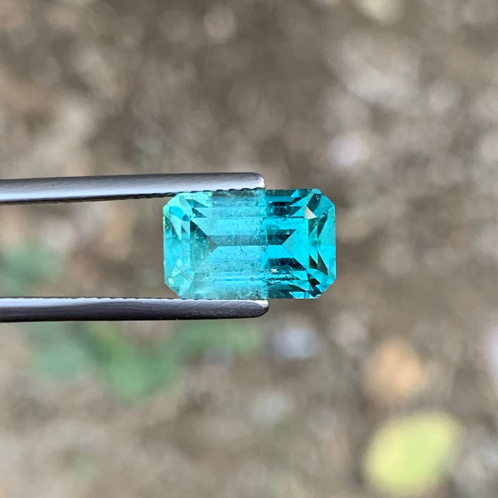 5.00 Carat Natural Loose Fine Quality Tourmaline Emerald Cut Afghan Gemstone