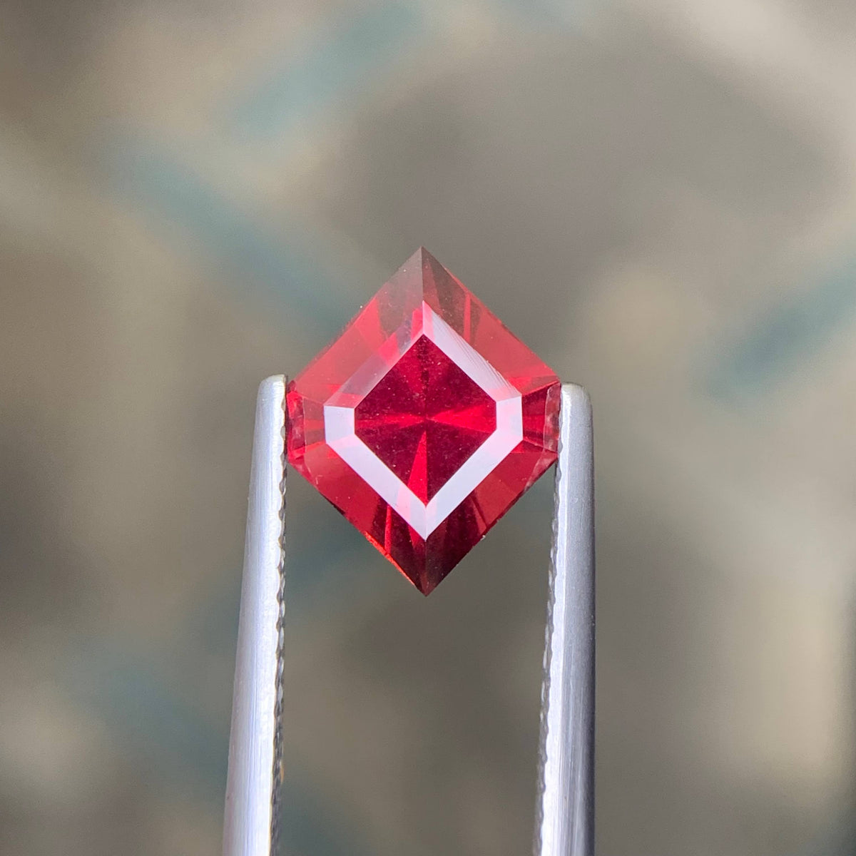 3.20 Carat Untreated Red Garnet Gemstone Fancy Cut Tanzania VVS Clarity