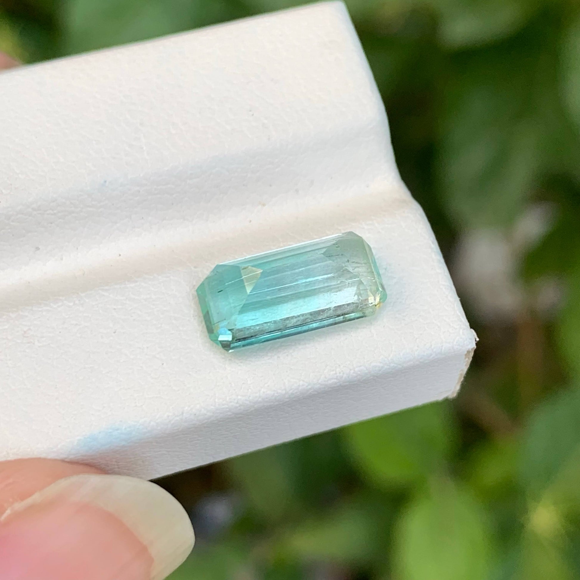 2.85 Carats Loose Emerald Stone Emerald Cut Natural Afghan Gemstone