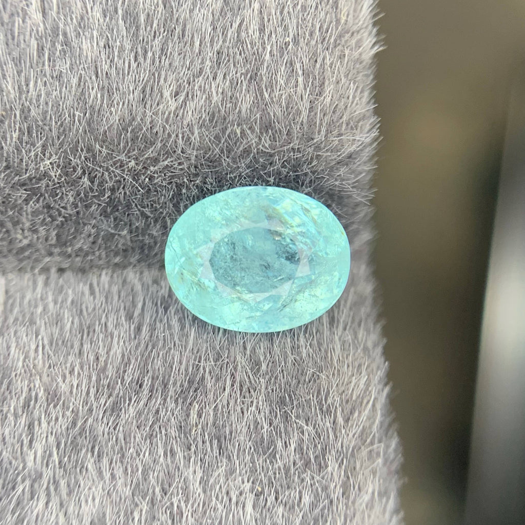 1.33 Carat Natural Loose Paraiba Tourmaline Oval Cut Mozambique Gemstone